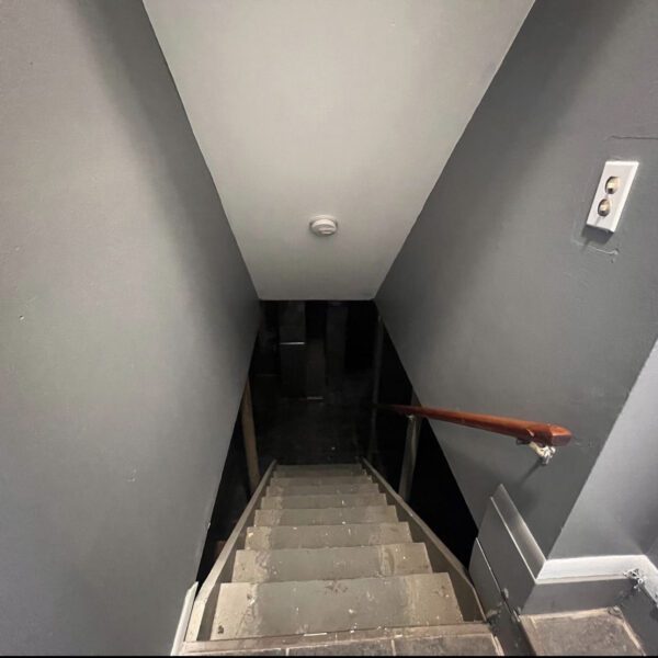 view of the staircase to the basement
